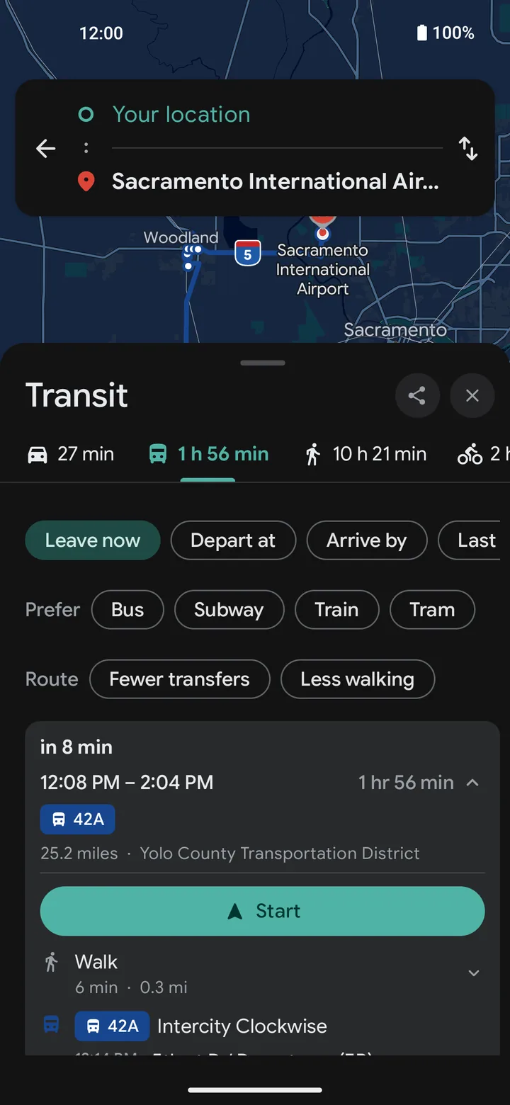 A transit departure board in Vela